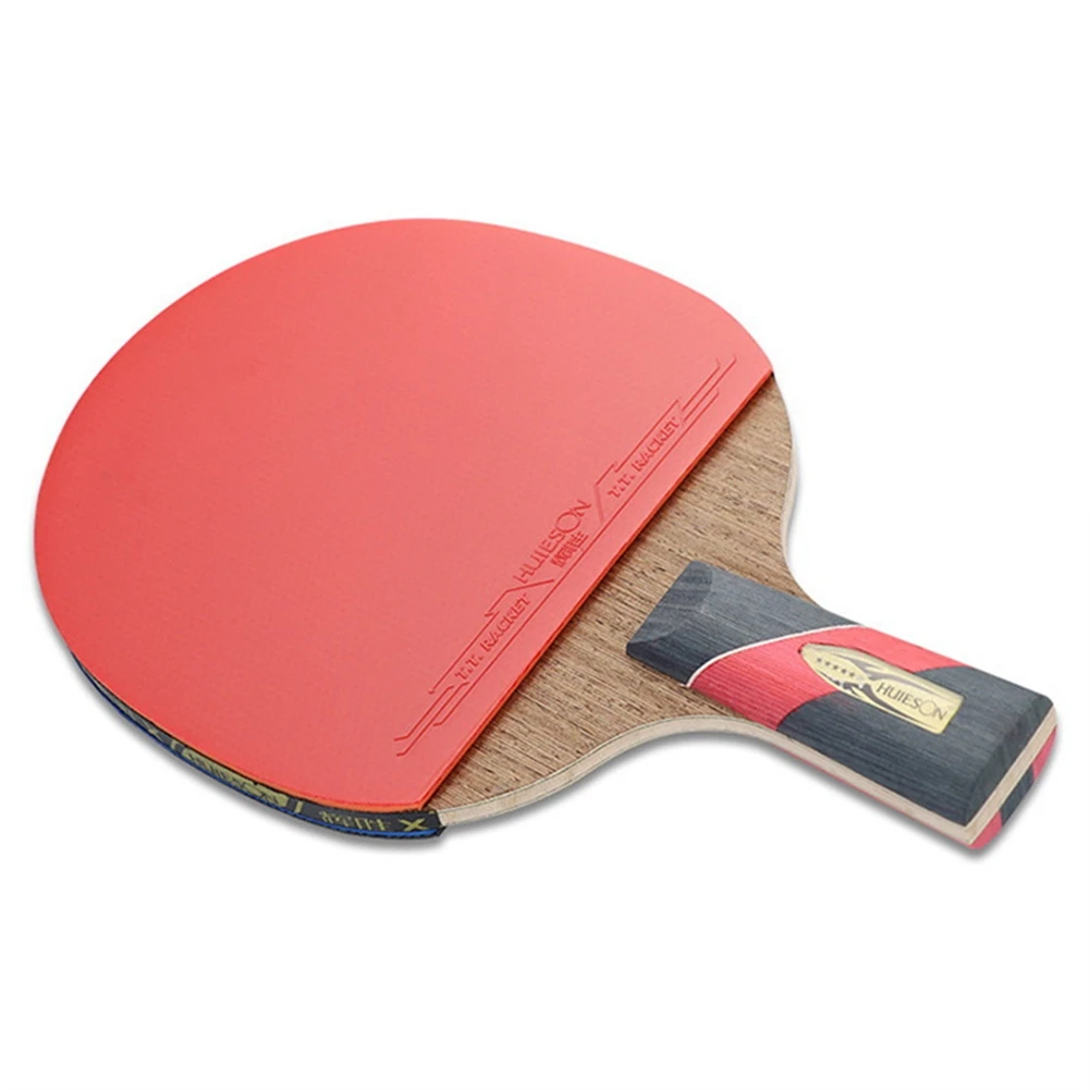 Huieson raket Ping Pong Super kuat, raket tenis meja 6 bintang jerawat lengket (pegangan tangan Penhold)