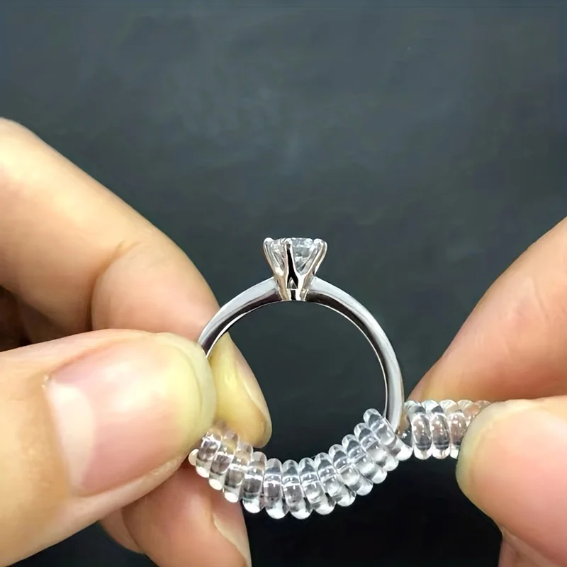 10 pieces of transparent ring adjusters, perfect for handicrafts, beading and jewelry manufacturing