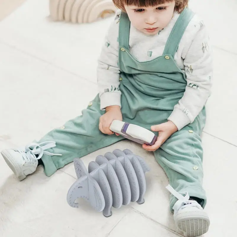 Kids Puzzle Toy Silicone Elephant Textured Jigsaw Puzzle Cognitive Matching Games Educational Intellectual 3D Assembling Toy For