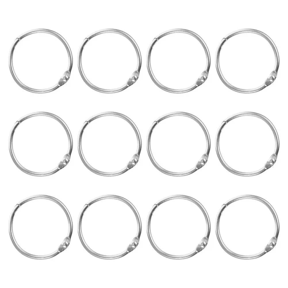 12Pcs Premium Metal Rings for Binder Index Cards Notepad Scrapbook DIY Craft Binding Lightweight Portable Book Rings Fast Secure