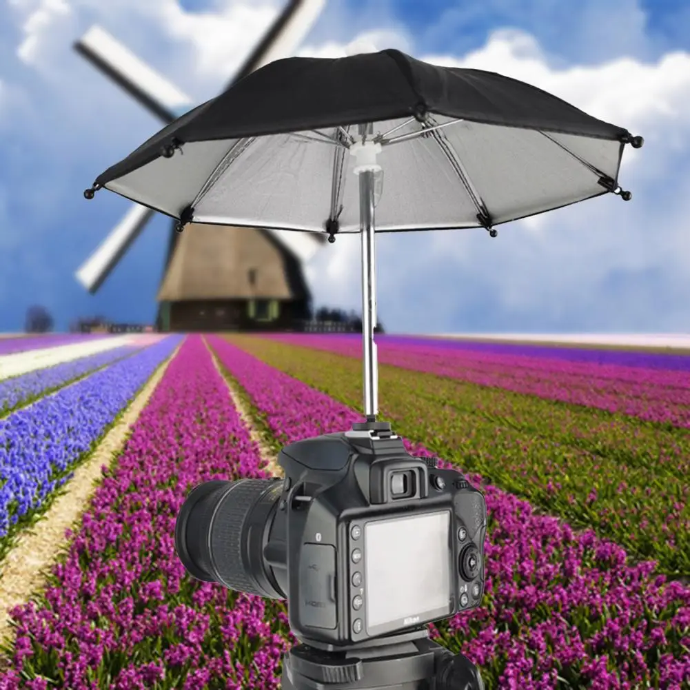 Compact  Practical Camera Sunshade Rainy Holder Lightweight DSLR Camera Umbrella Rotatable