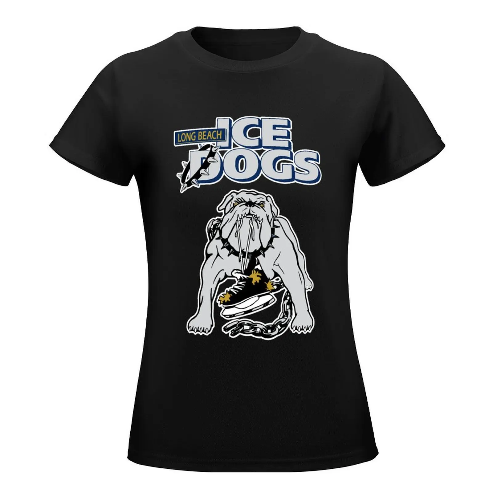 Long Beach Ice Dogs T-Shirt Blouse summer top tees cute clothes white t-shirt dress for Women sexy