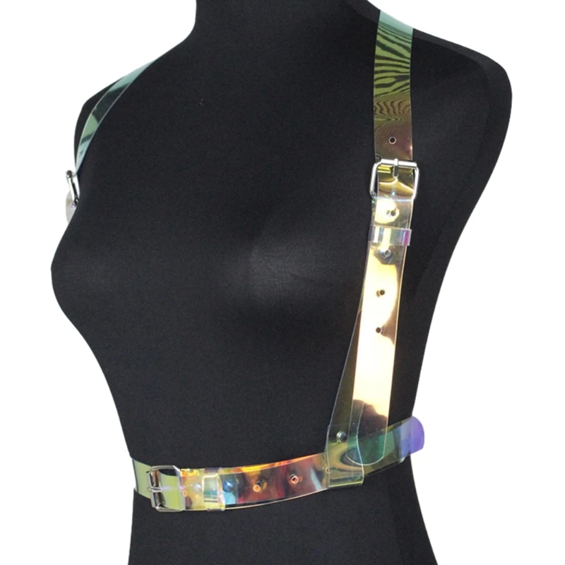 Vintage Suspender Bondage Belt Harness Belt Body Strap Có thể điều chỉnh cho áo sơ bé gái