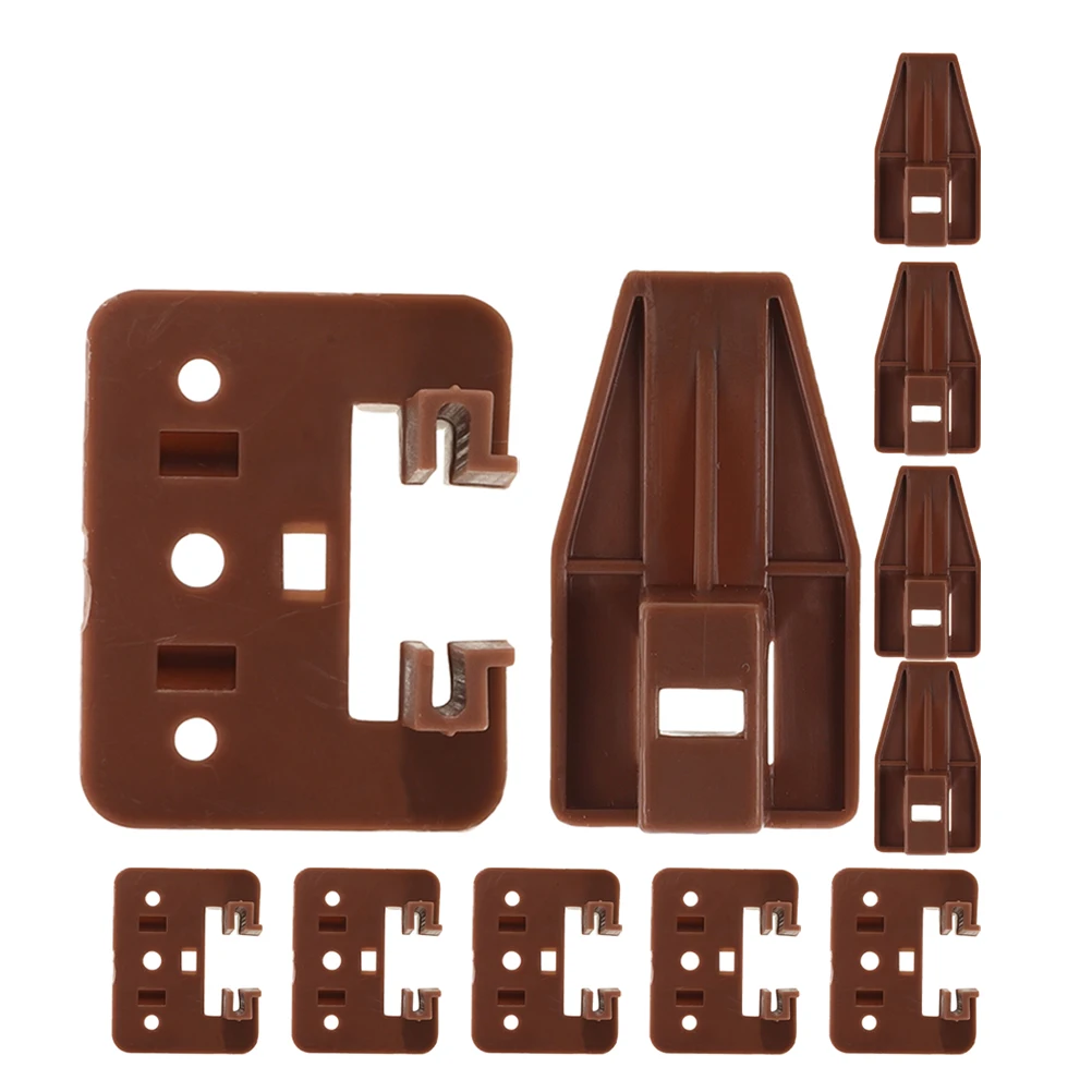 

5 set Drawer Slide Track Mount Smooth Gliding For Dresser Cabinet Wardrobe Furniture Replacement Parts Plastic Drawer