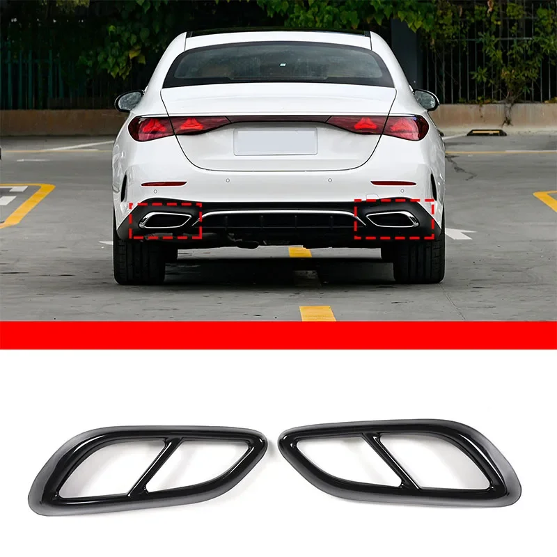 

For Mercedes-Benz E-Class CLE Sports version 2024+ Car Tail Muffler Exhaust Pipe Output Cover Parts Stainless steel Accessories