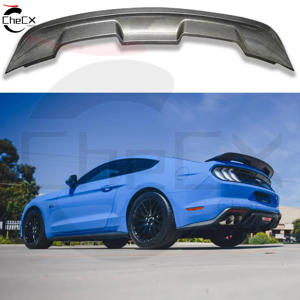 

For 2015-2020 Ford Mustang Carbon Fiber Tail Wing Rear Spoiler Auto Accessories Body Diffuser Upgrade GT500 Style Rear Spoiler