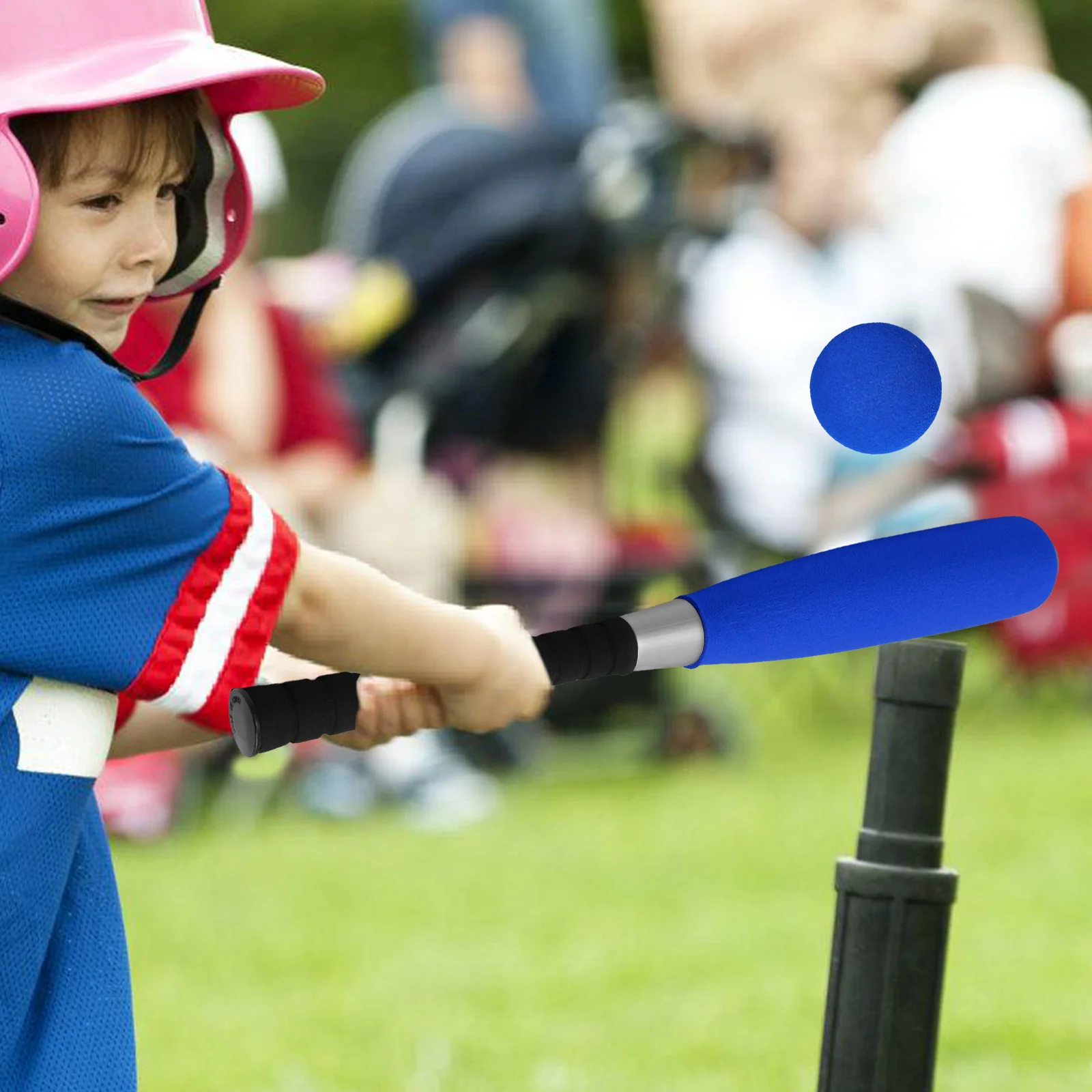 

1 Bat Ball Set Lightweight Soft Material Safe For Indoor Play Vibrant Colors Portable Training Baseball