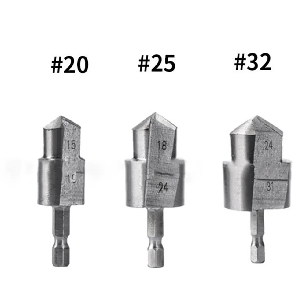 

3Pcs/set Water Pipe Expansion Drill Punch Plumber 6.35mm Hexagonal Shank Drill Bit Water Pipe Hole Expanding