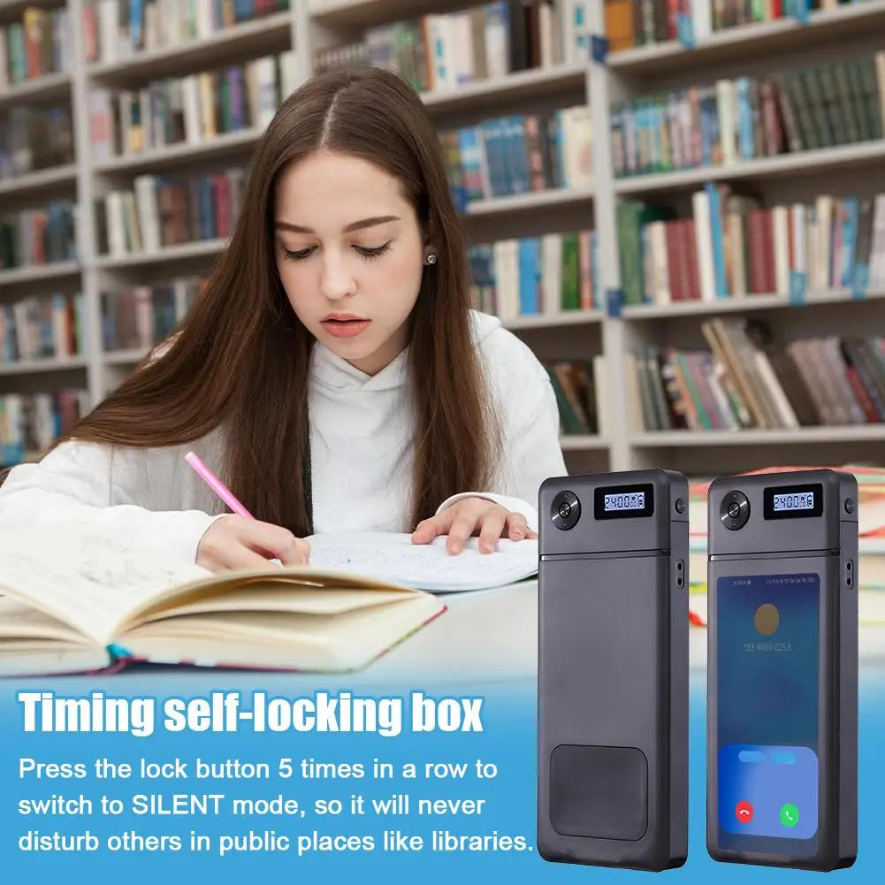 Mobile Phone Lock Box With Timer Timed Self-discipline Lock Box Self-discipline Box Suitable For Exam Home Storage Box M7O5