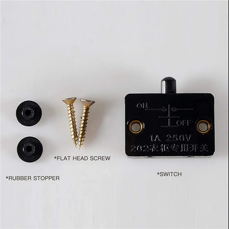 

BHTS-36Pcs Door Led Switch For Closet Light,Normally Closed Cabinet Electrical Lamp Switches,For Closet Pantry Cabinet Black