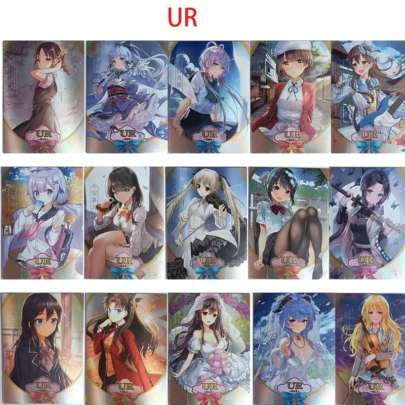 Anime Goddess Story Rare Flash Ur Ssr Card Keqing Kitagawa Marin Miku Klee Collection Toy Solitaire Christmas Birthday Present