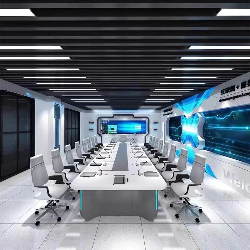 Painted conference table Technical sense Long table Simple modern large