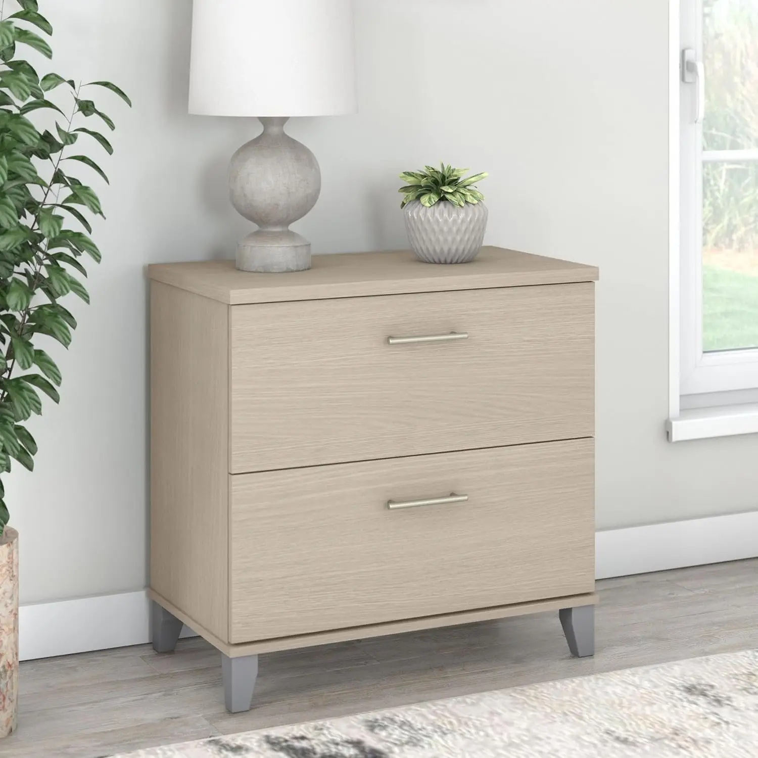 Furniture Somerset 2 Drawer Lateral File Cabinet in Sand Oak