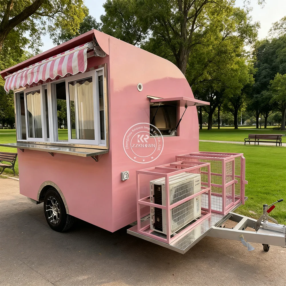 On Sale Shawarma Outdoor Food Cart Street Lunch Kiosk Coffee Carts Mobile Food Trailer Food Truck Manufacturing for Outdoor Use