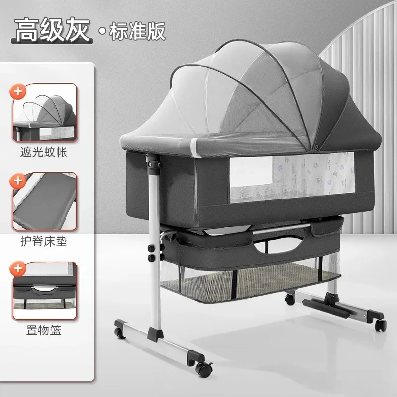 Splice Foldable Baby Crib for Newborns Aged 0-2 Baby Crib Multifunctional Foldable Crib  Sleeping Bed Baby Cot Bed