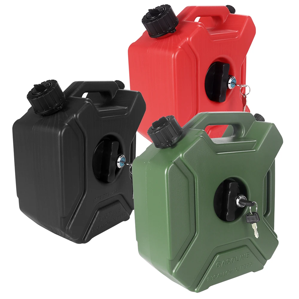 5L/3L Custom Fuel Tank Plastic Petrol Jerry Can Motorcycle Jerrycan Gas Can Oil Container Fuel Canister Black Red Green