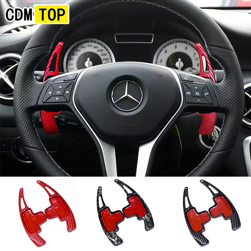 For Mercedes Benz A B E M Class w212 w204 GLK CLA GLA Car Steering Wheel Paddle Shift Extension Shifters DSG Car Sticker styling