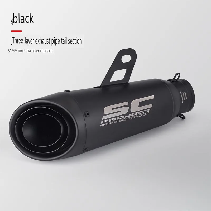 51 مللي متر العالمي للدراجات النارية العادم SC الخمار الأنابيب DB القاتل GP-مشروع لياماها R6 R15 R1 R3 MT07 Tmax155 XMAX GSX250 Pcx125 #3