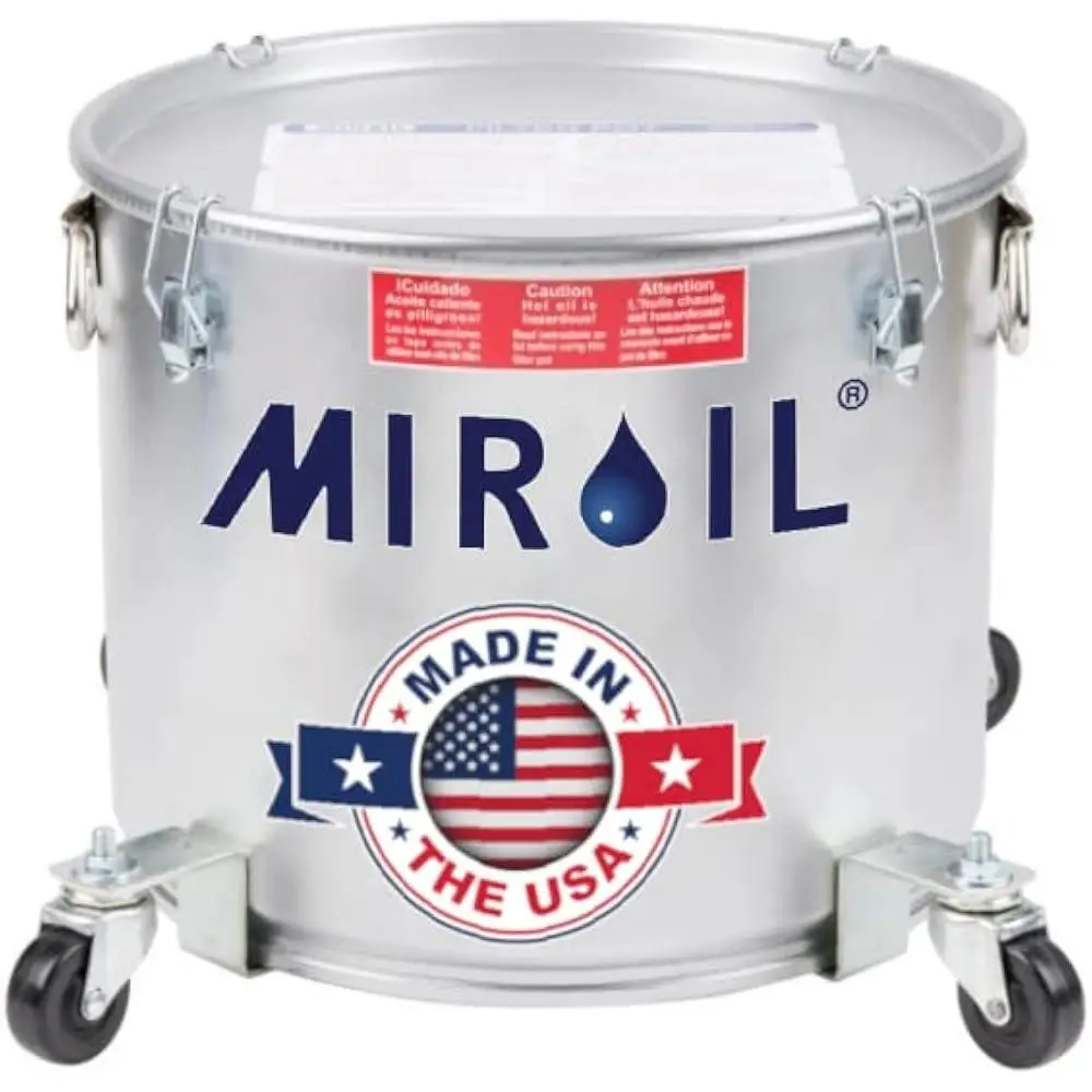 잠금 뚜껑과 클립이 있는 5갤런 오일 처리 캐디 캐스터 휠이 있는 견고한 강철 프라이어 그리스 버킷 안전한 운송