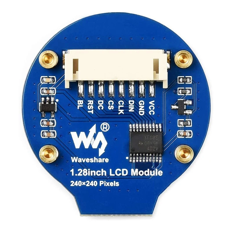 Waveshare 1.28Inch Round LCD Display Module,65K RGB Colors,240X240 Resolution,SPI Interface,Support For Raspberry Pi Etc