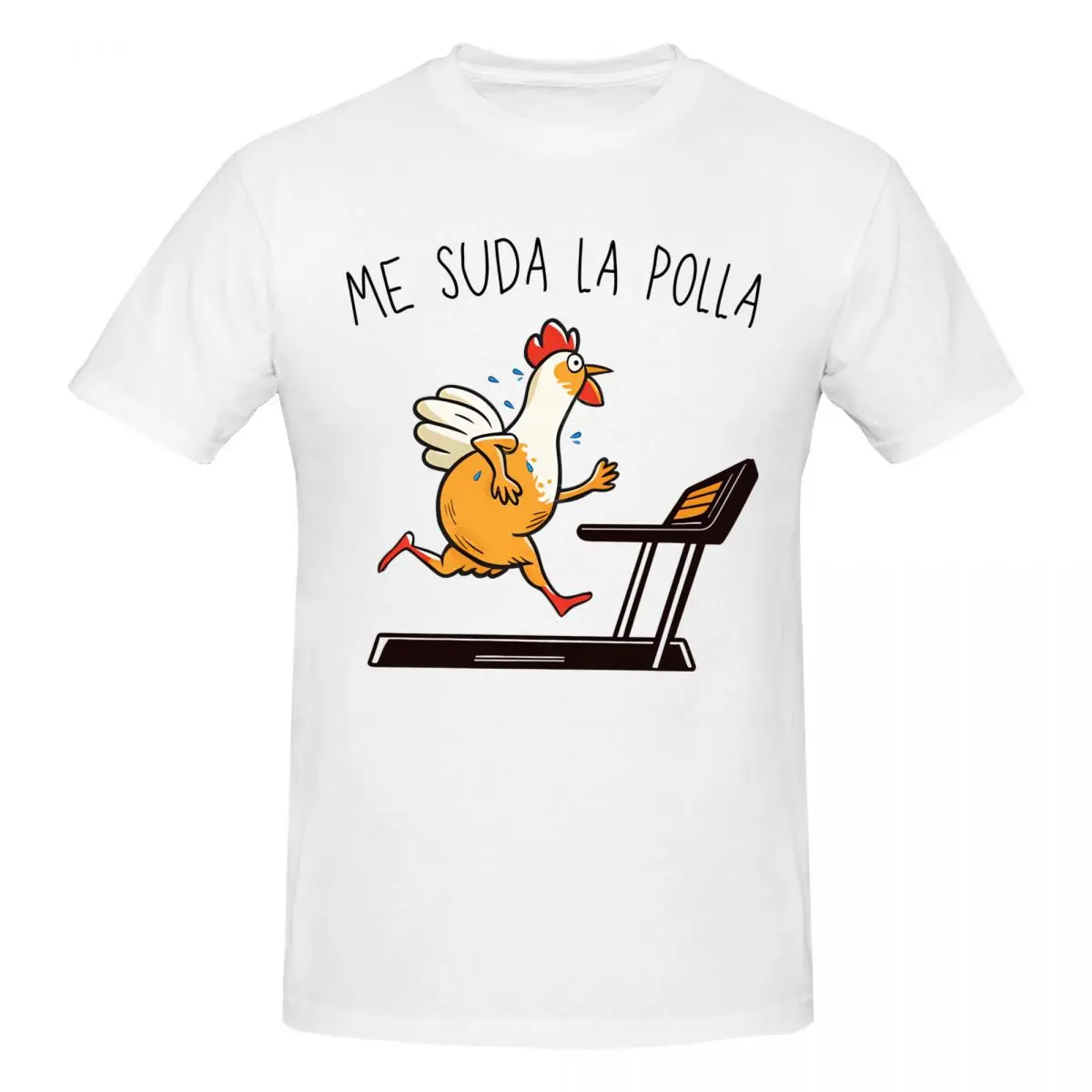 Camiseta divertida con texto en español para hombre, camiseta divertida con estampado Me Suda La Polla, ropa de calle de algodón con cuello redondo, ropa para hombre