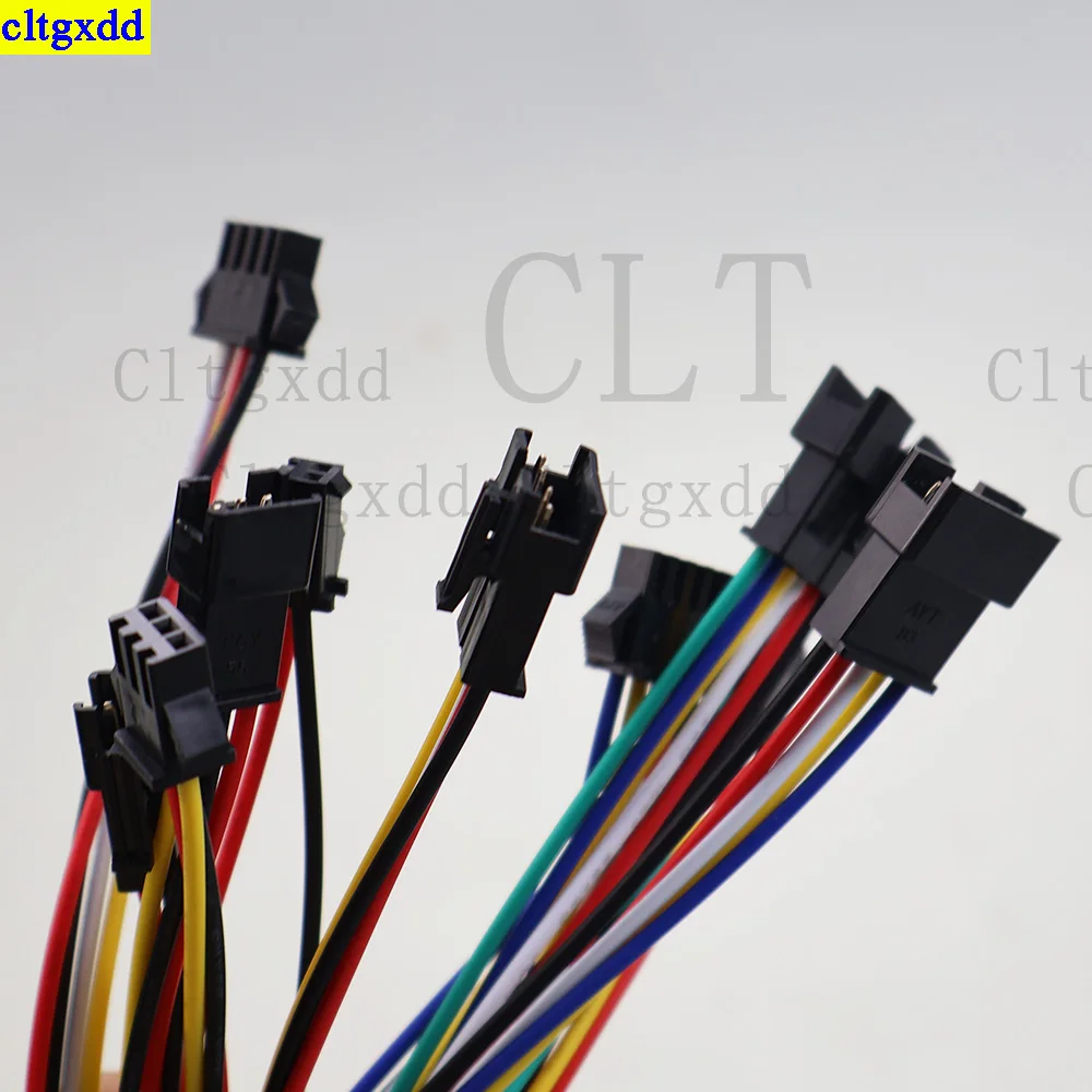 Cltgxdd 10piece 2.54mm SM 2/3/4/5/6-pin connector plug, male/female head cable, DC line connector, miniature male/female plug