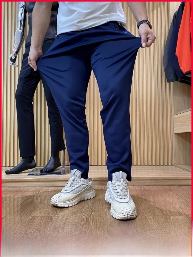 

Высококачественные мужские спортивные брюки для бега на открытом воздухе с эластичной резинкой на талии, прямые повседневные брюки, дышащие, осеннее новое поступление