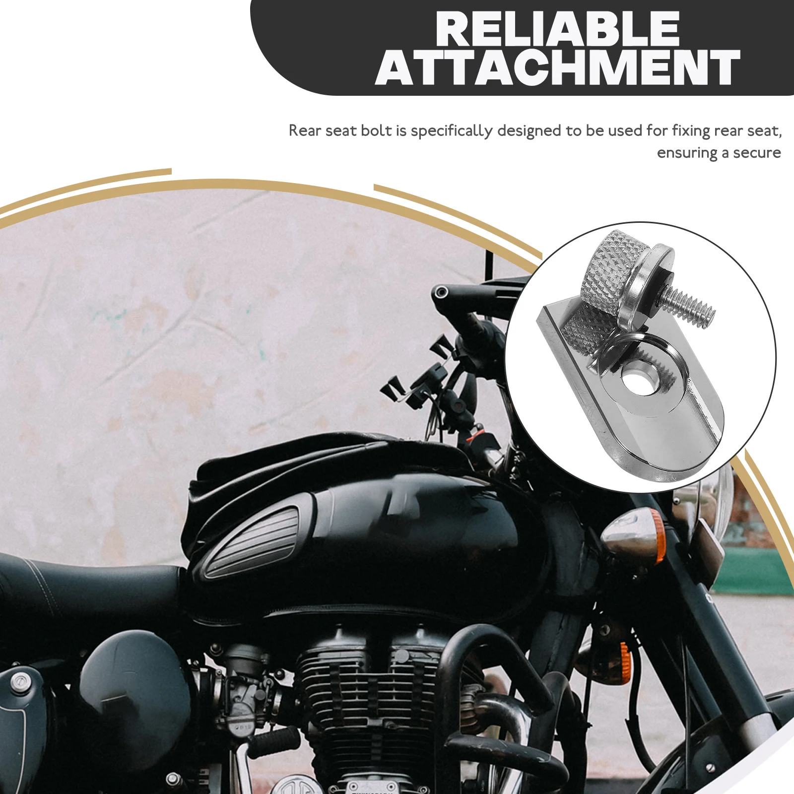 

1Set Motorcycle Seat Bolt Rear Seat Knurled Screw Thread Bolt Washer Set Motorcycle Modified Parts Rear Mount Kit