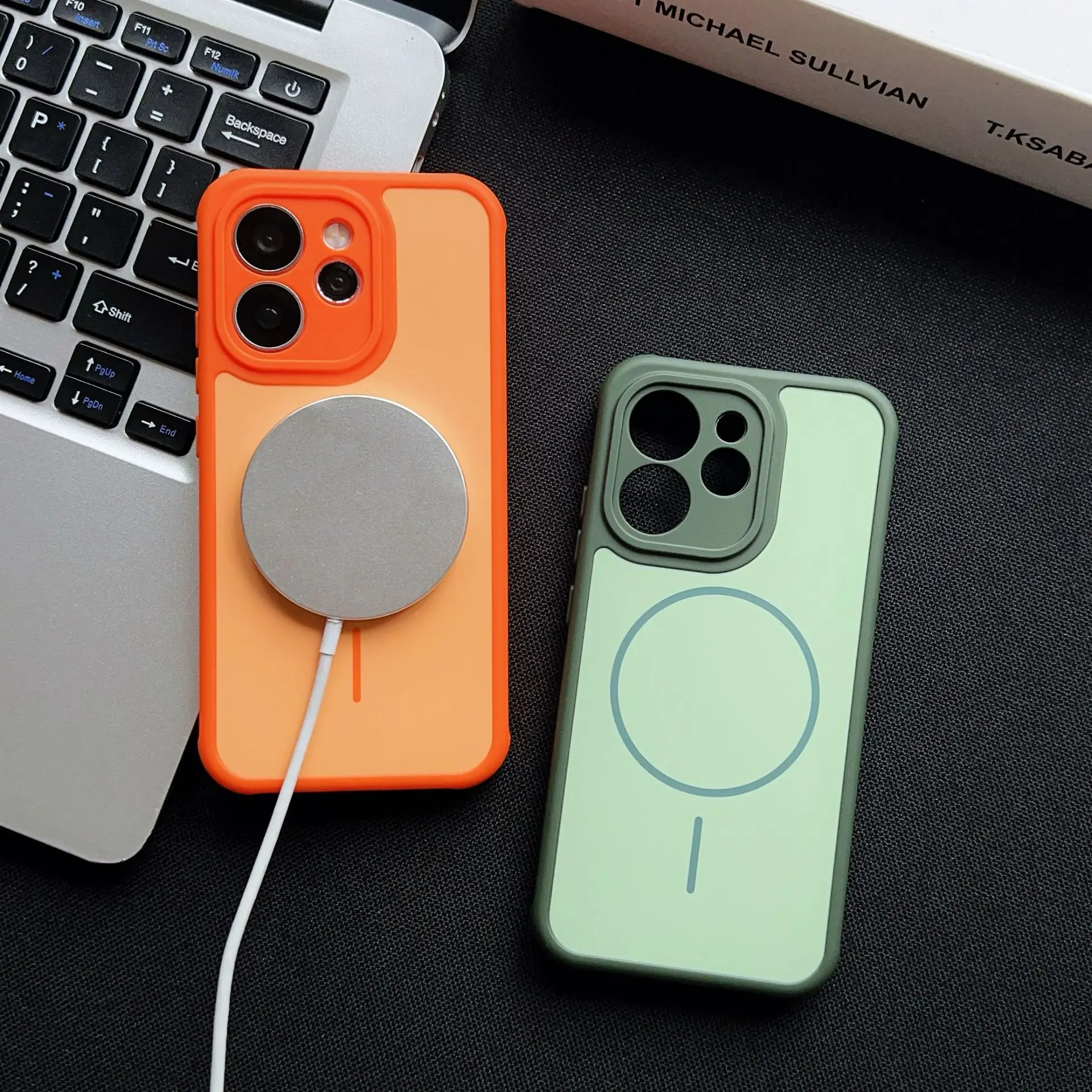 Magnetische Hülle für OPPO Reno 16 15 Ultra Pro Mini Cover Soft Colorblock für Magsafe Wärmeableitender Stoßfänger Samtfutter-Schale