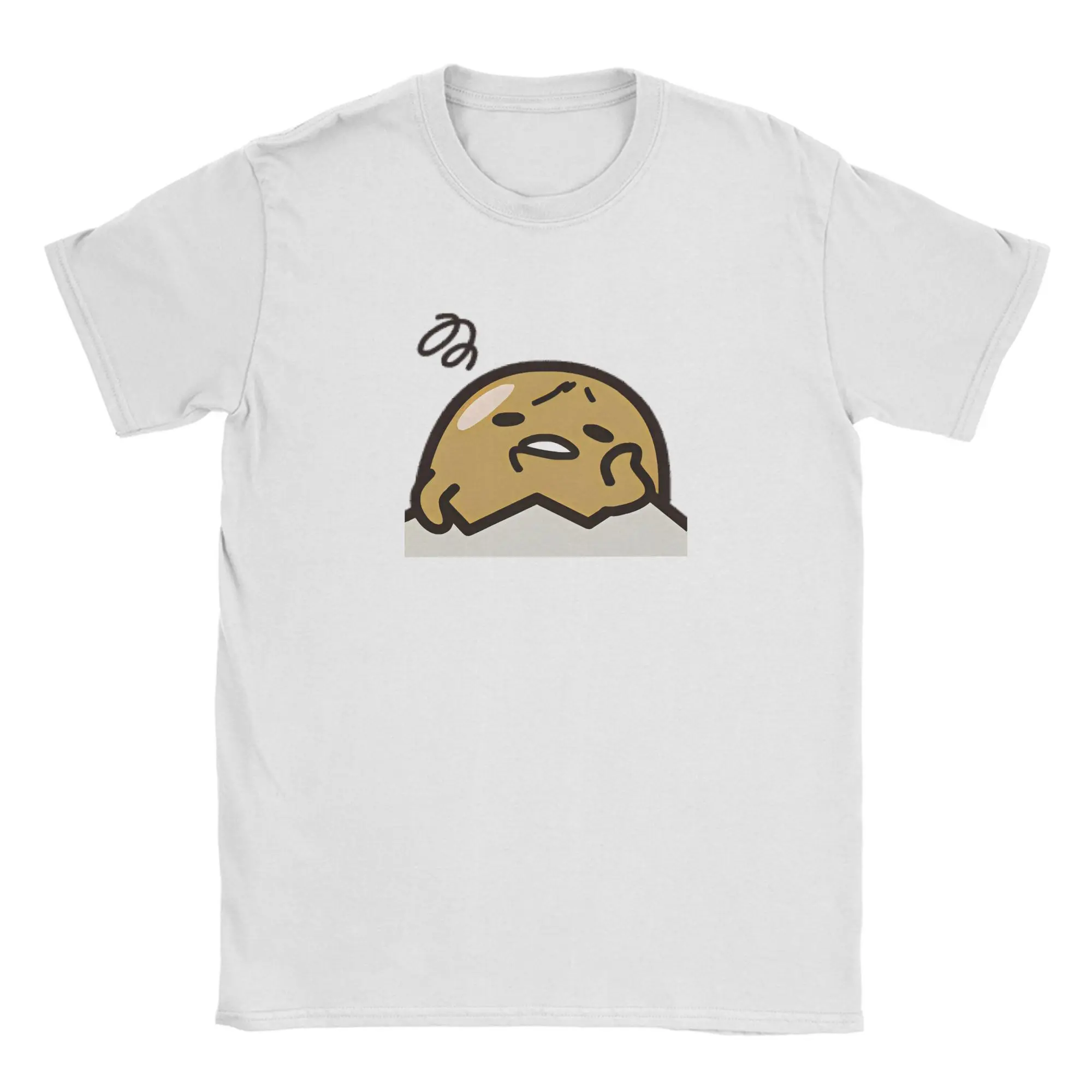 

Gudetama Animated T Shirts Men's Cotton Fashion for Male T-Shirts Round Collar Tee Shirt Short Sleeve Tops Birthday Present
