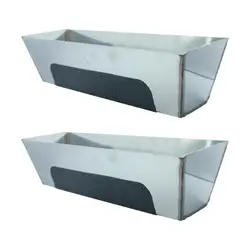 Stainless Steel Mud Pan Durable Drywall Sheared Sides Heavy Duty Fittings