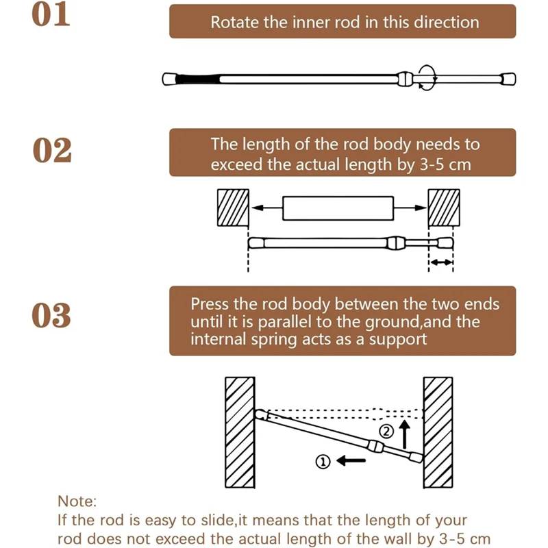 

B17B 4 Pieces Double RV Fridge Bars, Adjustable 15.8-27.6 Inches Non-Slip Refrigerator Tension Rods