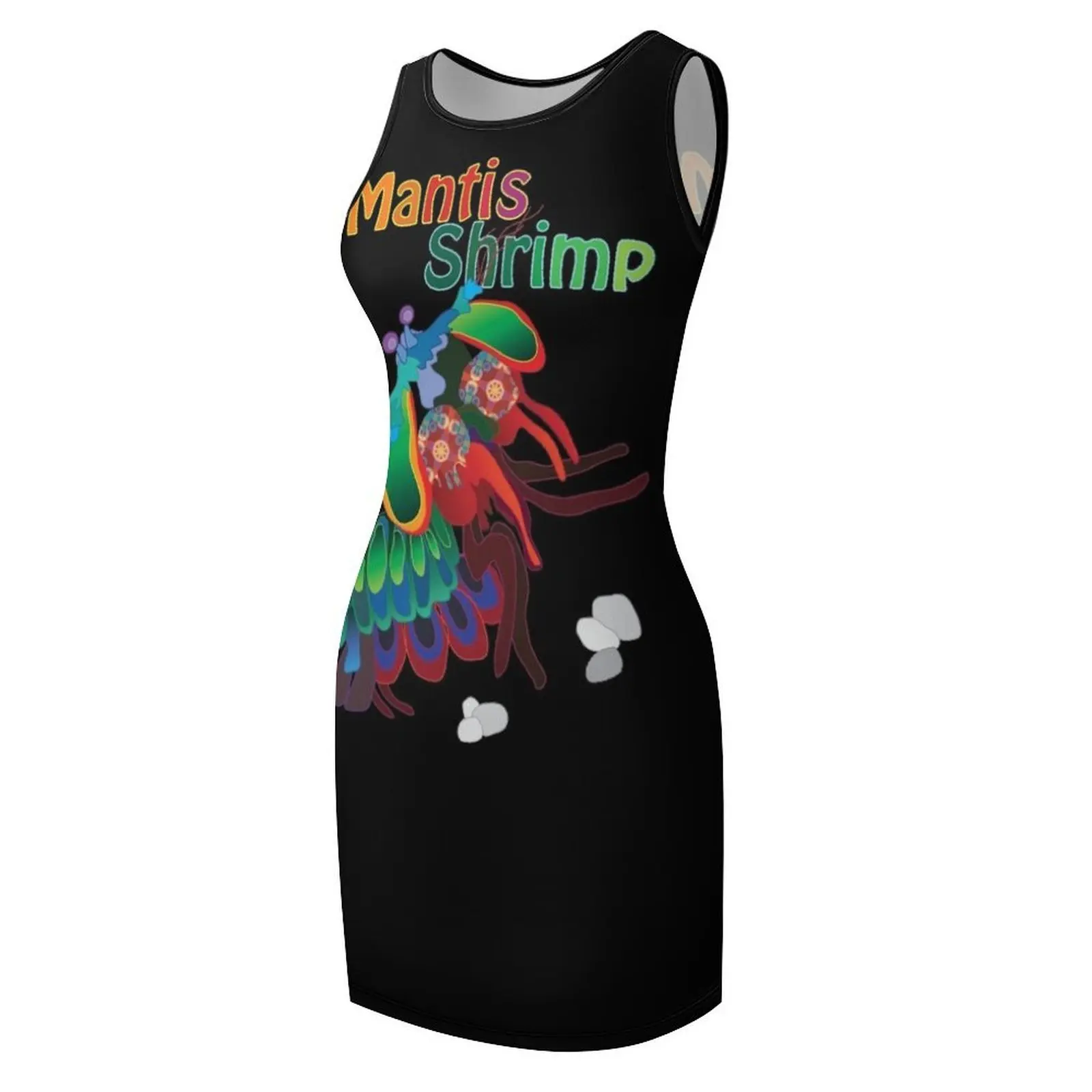 Poderoso mantis camarão sem mangas vestido de verão feminino verão 2025 vestido de mulher roupas de verão