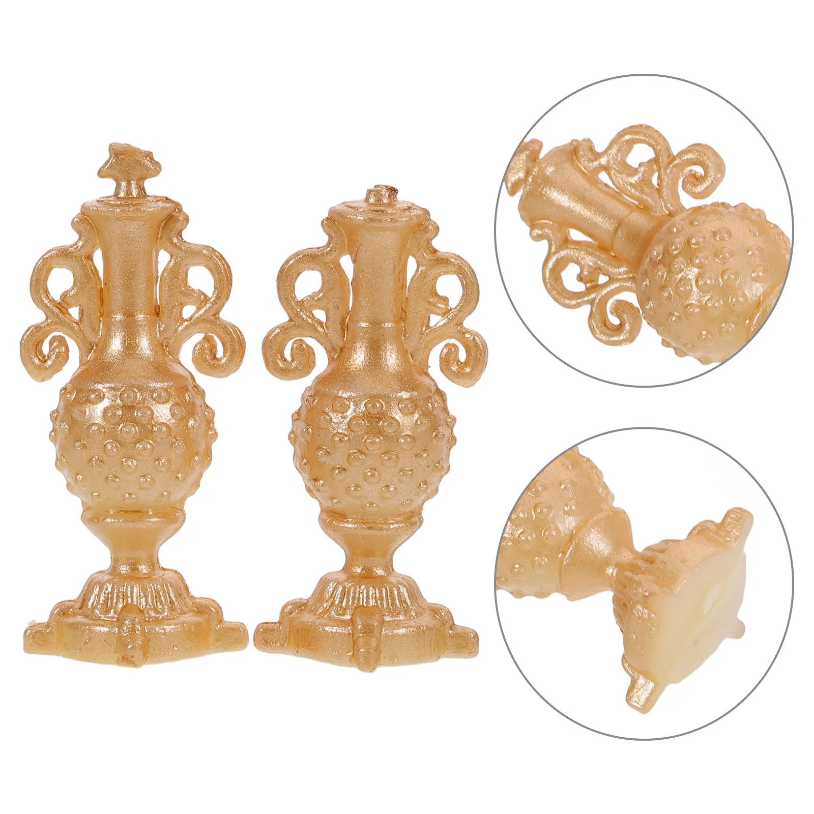 

6Pcs European Style Mini Vase Set Handcrafted Tiny Bottle Display for Miniature Home Decor Diorama Scene Craft DIY Micro