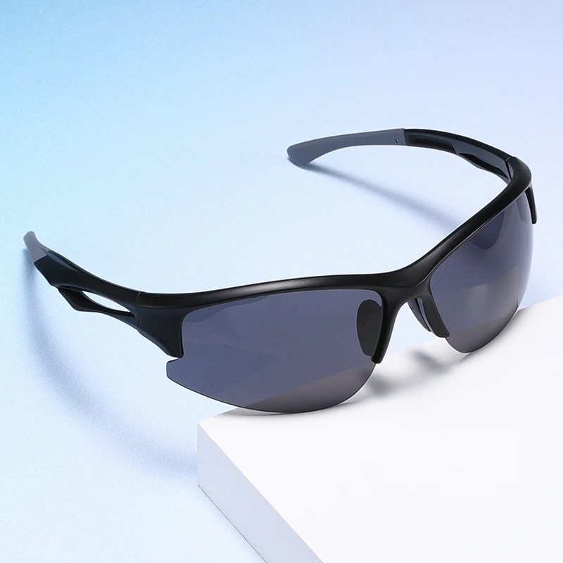 Professional Semi-Rimless Sports Sunglasses for Men Women, UV Protection Sun Glasses Ideal for Cycling, Running, Fishing & Drivi