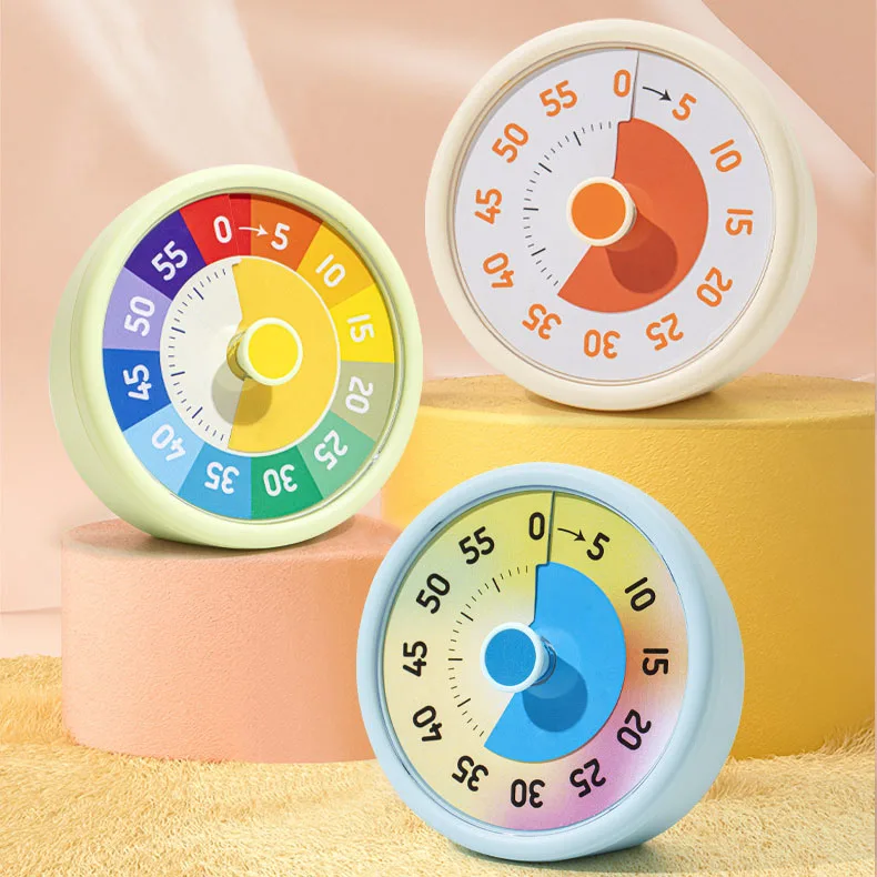 Picture 6: Visualization Timer No Battery Countdown 60 Minutes with Reminder Visual Timer for Self Discipline Study Learning Kitchen Timer