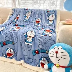 Animation Doraemon Blanket Cute Doraemon Cartoon Peripheral Milk Cashmere Blanket 3d Printed Children's Sofa Cover Blanket Gift