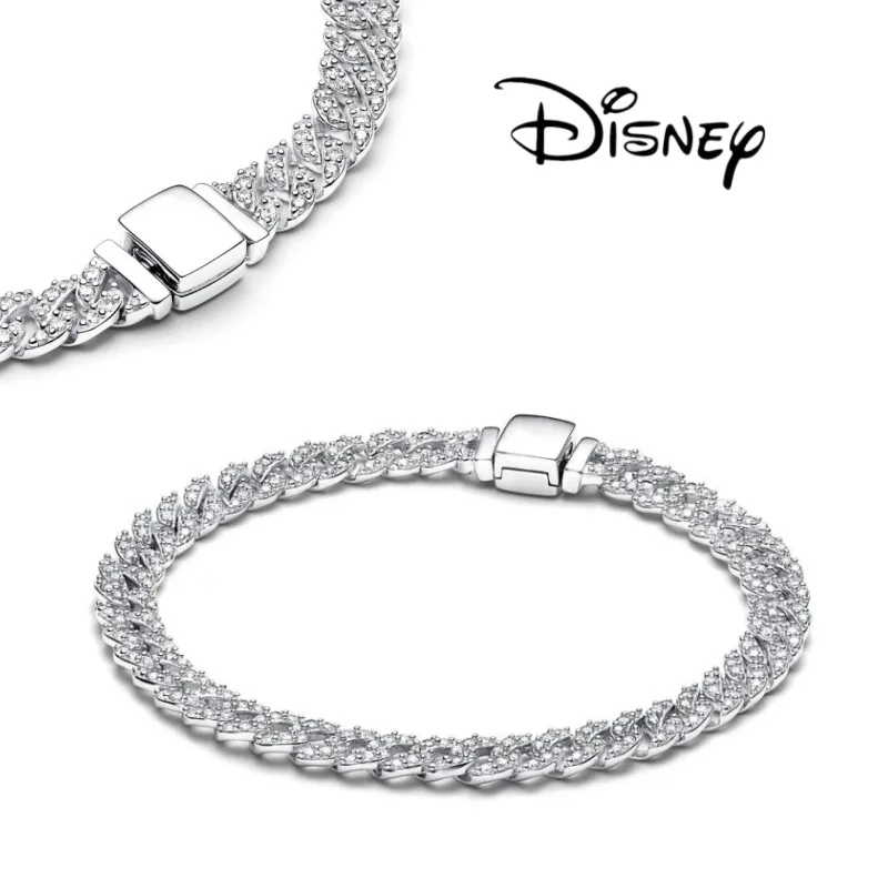 New Disney Timeless Cuban Chain Bracelet Charming Women's Exquisite Jewelry Gift