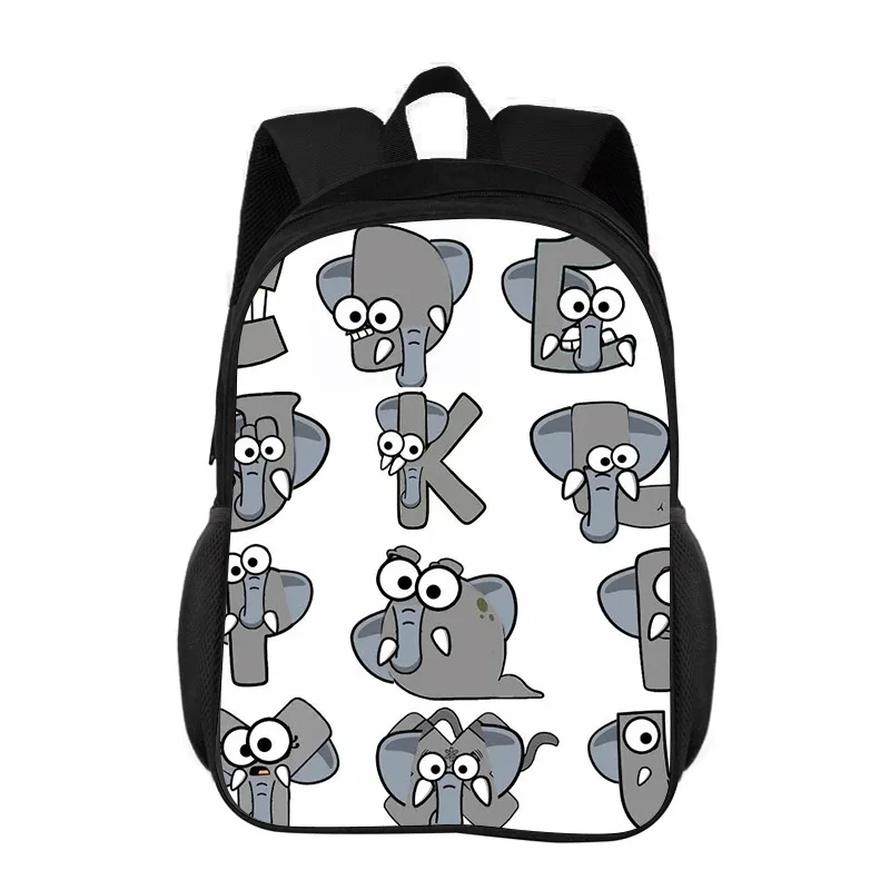 Alphabet Lore Backpack with Cartoon Printed Letters, Cute and Lightweight, Suitable for Primary School Boys and Girls, New Style