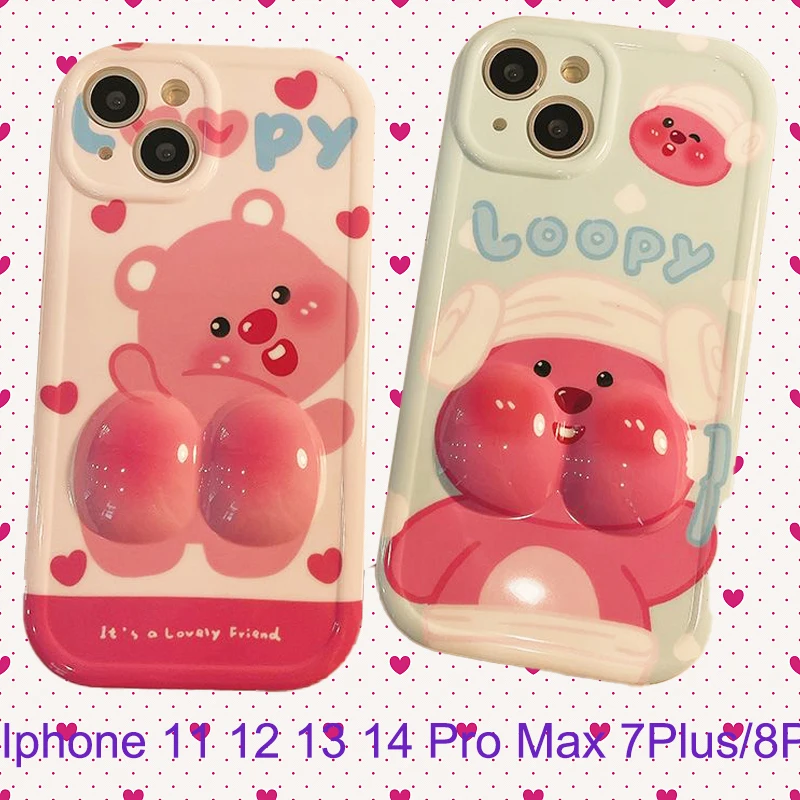 

Loopy Mobile Phone Case Kawaii Iphone 11 12 13 14 Pro Max 7Plus/8Plus 6 6S Funny Pattern Cartoon Trendy Cute Lovely Girls Gift