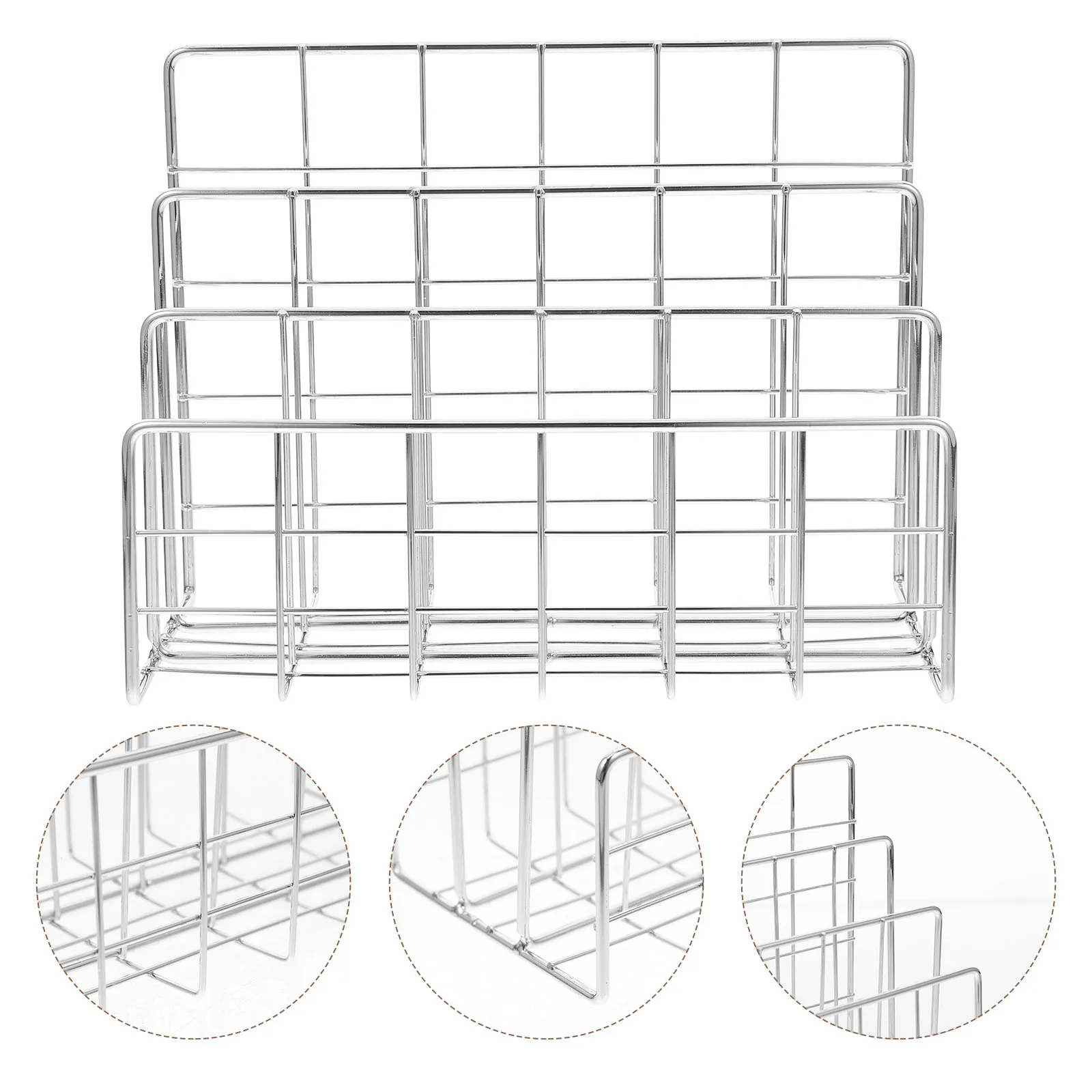 

Desktop Storage Rack Book File Holder Mail Organizer Folder Simple Iron Office Supplies