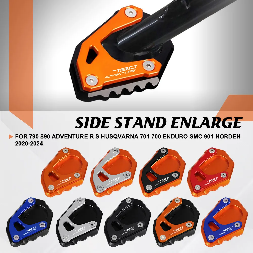 

For 790 890 ADVENTURE R S Husqvarna 701 700 Enduro SMC 901 Norden 2020-2023 2024 Kickstand Side Stand Enlarge Extension Plate