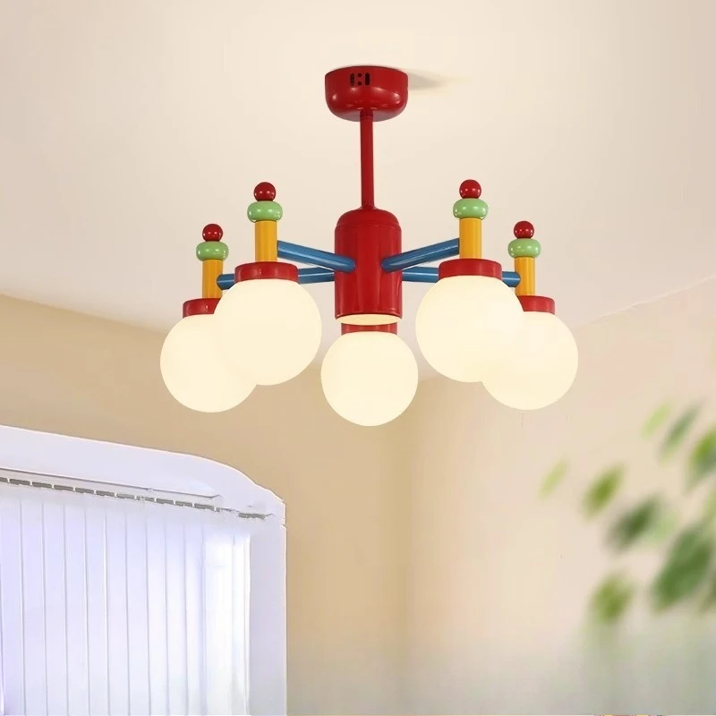 

Memphis Macaroon Glass Ceiling Chandeliers LED Lamps Children's Bedroom Study Lighting Home Accessories Eye Protection Parlor