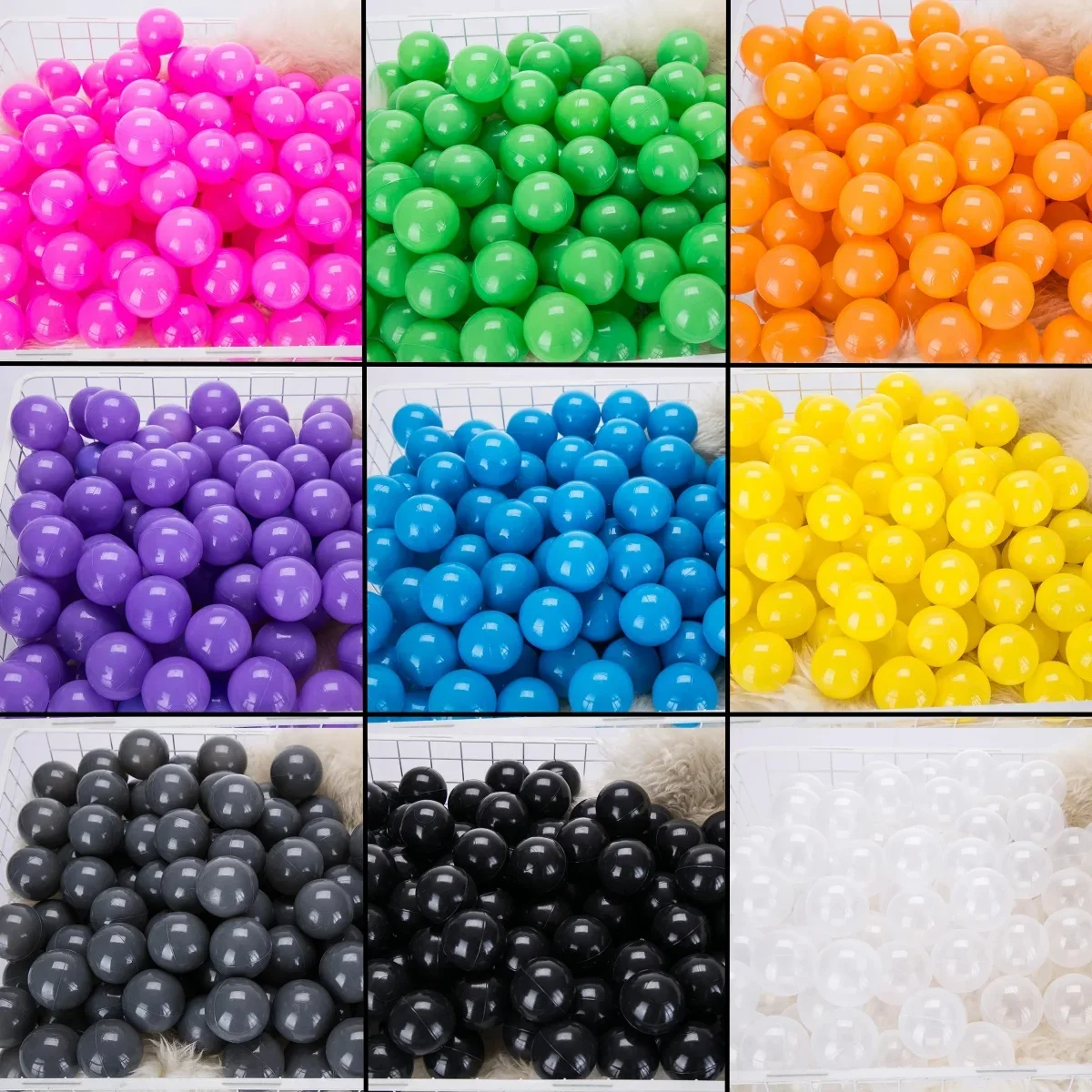 100pcs/lot 5.5cm Safe PE Ball for Dry Pool Ball Pit Eco-friendly Baby Ball Toys for Baby Playpen Tent Kid Toys Soft Ocean Balls