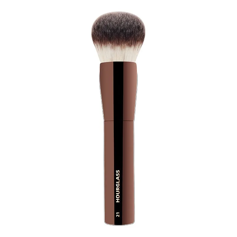 1pc #21 Powder Makeup Brush Full coverage Face Contour Foundation Make Up Brush Round Base setting Metal Handle with box