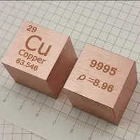 10mm 25.4mm Copper Cube Periodic Table Collection Metal Element Cubes