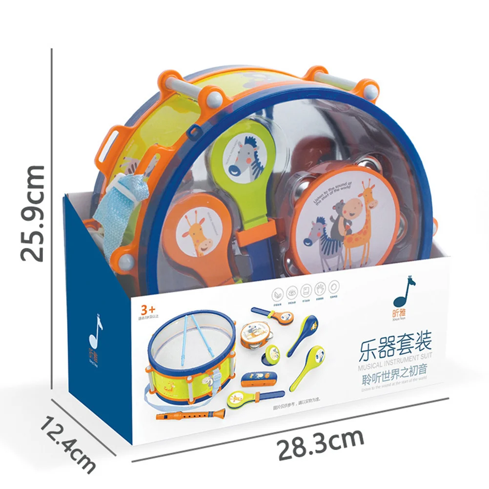 Set di batterie jazz colorate per bambini Strumenti musicali per bambini in età prescolare Kit di percussioni ritmiche per l'educazione Set di percussioni