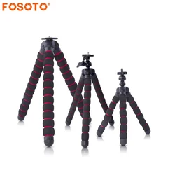 fosoto Octopus Tripods Stand Spider Flexible Mobile Mini Camera Tripod Gorillapod For Phone GoPro Canon Nikon Sony DSLR Camera