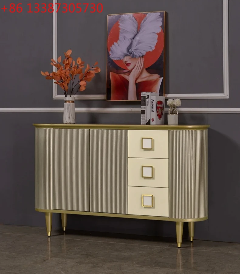 

Легкий роскошный обеденный боковой шкаф, простой американский входной шкаф с дверью, декоративный шкаф у стены