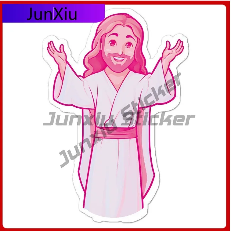 

Наклейка с изображением Иисуса Христа, забавная водонепроницаемая виниловая наклейка для автомобиля, модная УФ-стойкая наклейка для лодки, забавная наклейка для окна автомобиля, устойчивая к выцветанию, забавная, устойчивая к царапинам